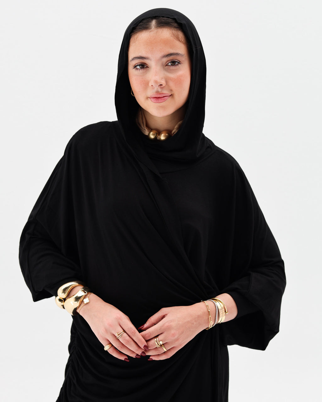 The hooded set in black