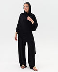 The hooded set in black