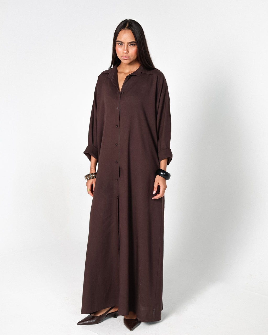 The linen shirt dress