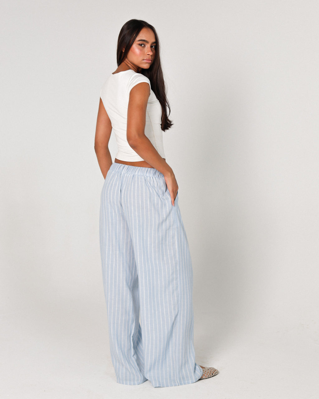 The striped linen pants
