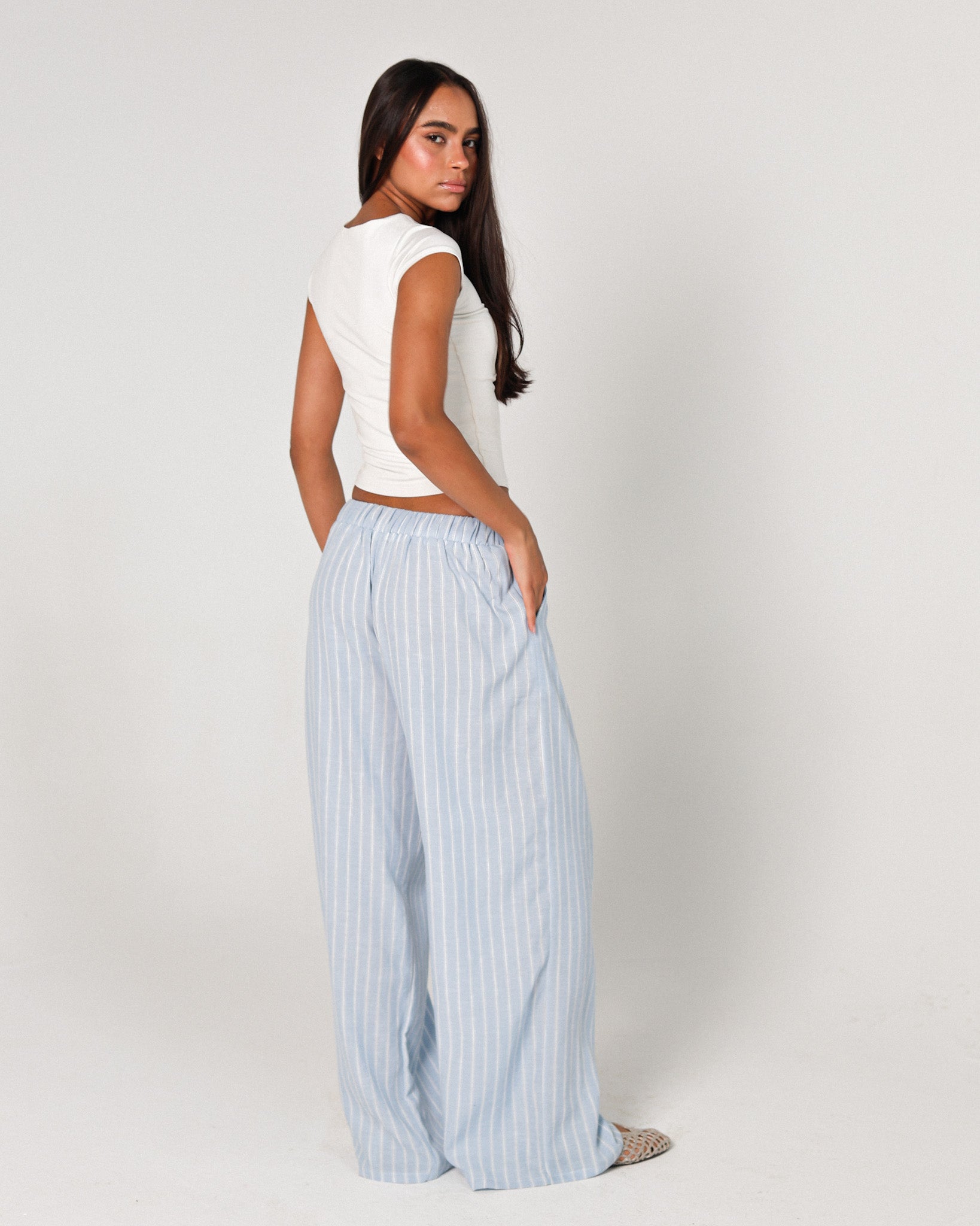 The striped linen pants