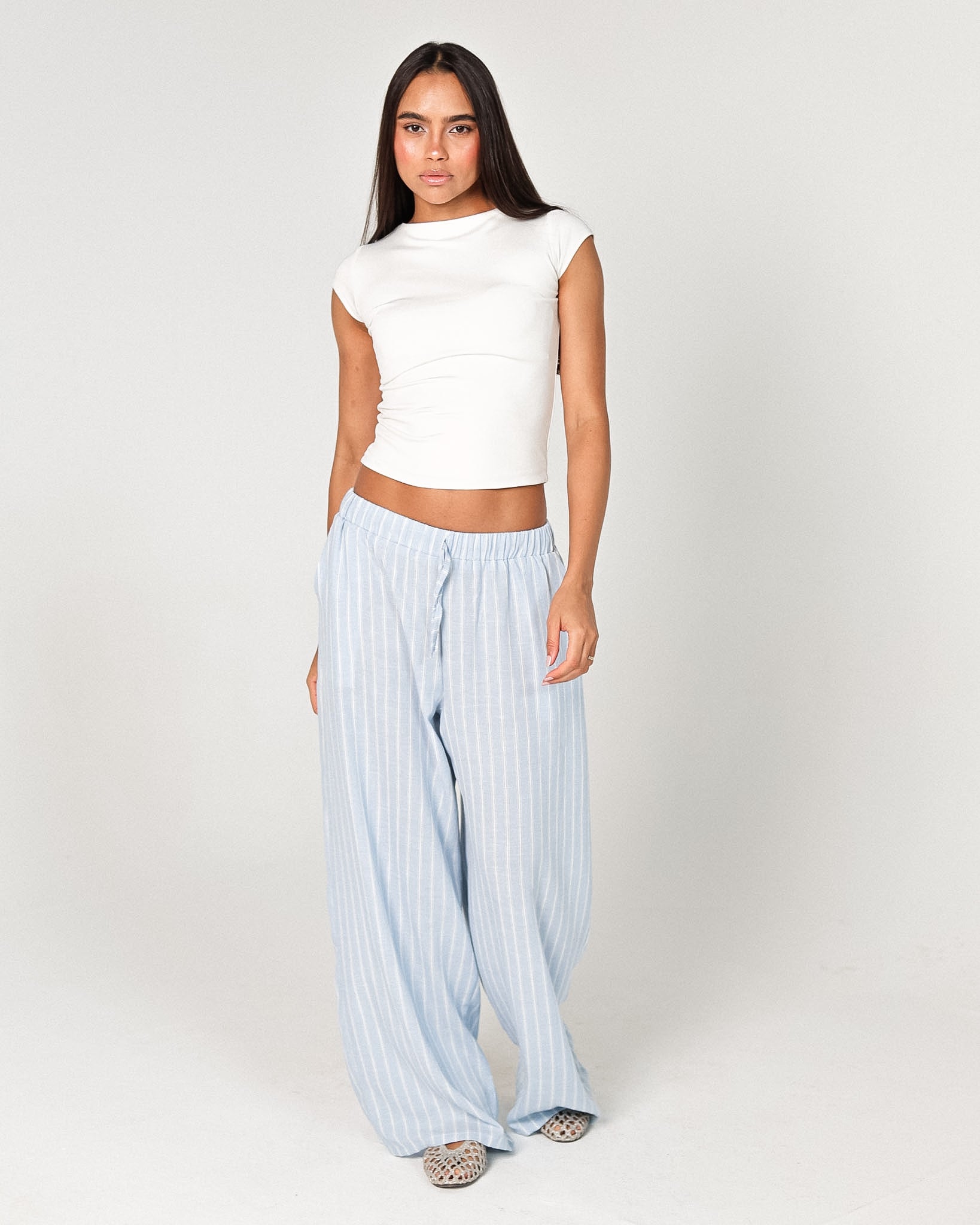 The striped linen pants