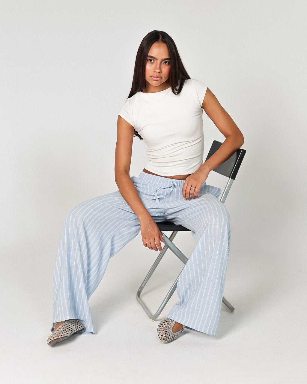 The striped linen pants